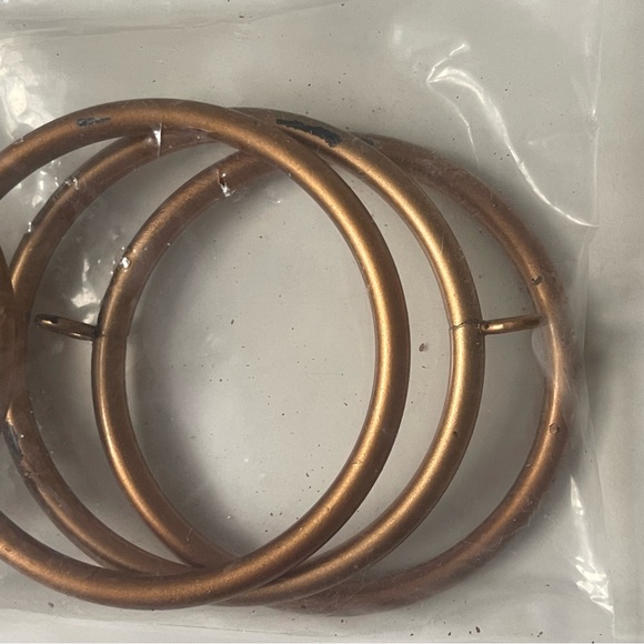 Classic Home 2” dia. Metal Curtain Rings w/ Eyelets - Historical Gold - 14 Rings - Picture 3 of 5
